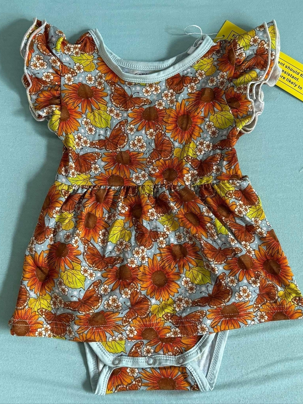 Cozy Critters Bamboo Floral Twirl Bodysuit